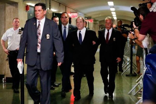 Harvey Weinstein arriving in State Supreme Court in Manhattan on Monday morning